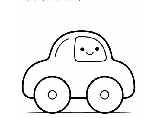 Omalovánka auto pro děti 2–3 roky – náhled
