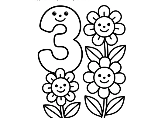 Omalovánka číslo 3 pro děti 4–5 let – náhled