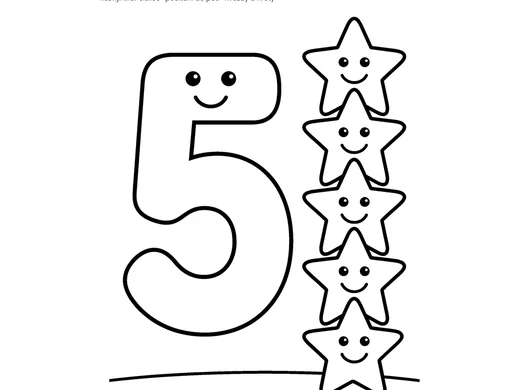 Omalovánka číslo 5 pro děti 4–5 let – náhled