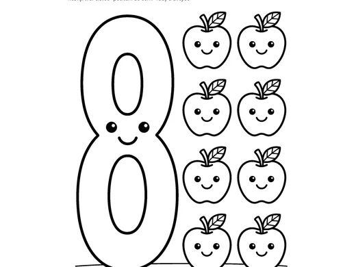 Omalovánka číslo 8 pro děti 5–6 let – náhled
