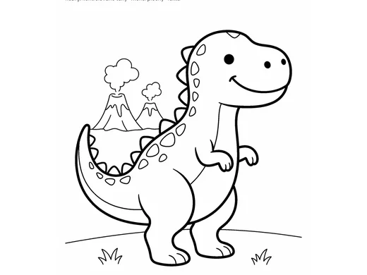 Omalovánka dinosaurus pro děti 5–6 let – náhled