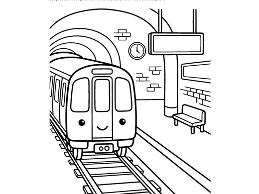 Omalovánka metro pro děti 5–6 let – náhled