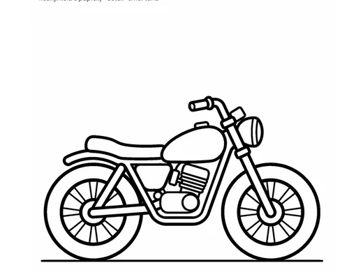 Omalovánka motorka pro děti 4–5 let – náhled