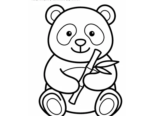 Omalovánka panda pro děti 3–4 roky – náhled
