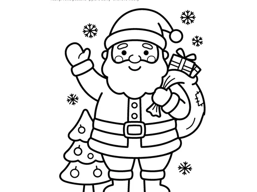 Omalovánka Santa Claus pro děti 4–5 let – náhled