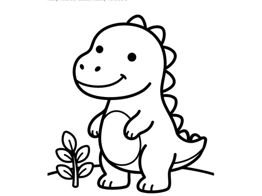 Omalovánka tyranosaurus pro děti 3–4 roky – náhled